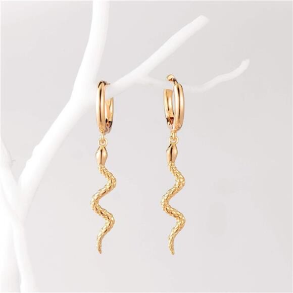 Evil Eye Hoop Earrings 14K Gold Plated with Shining Cubic Zirconia for Women - Picture 5 of 8